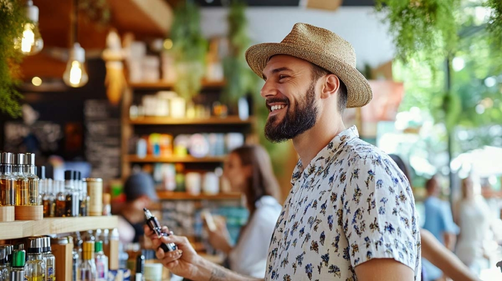 vape-store-berlin-sommer-mitte-auswahl-marken-kunden-strohhut
